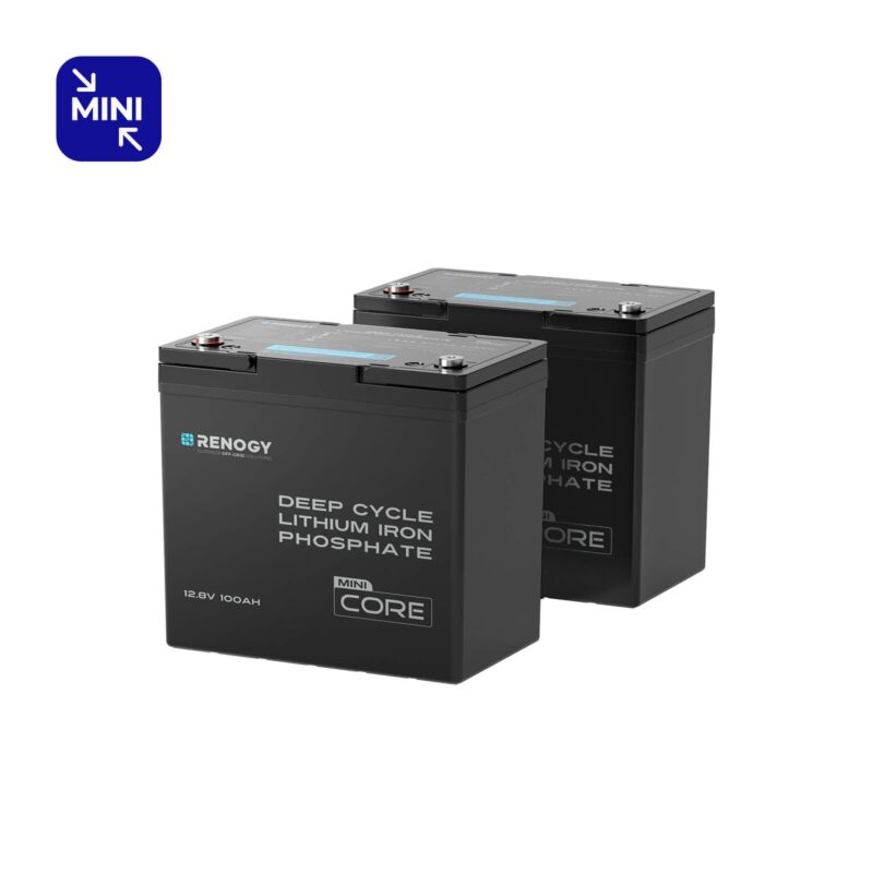 Mini Series 12V 100Ah LiFePO4 Battery, Rechargeable Deep Cycle Lithium Battery