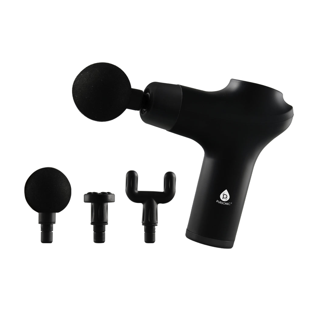 Ultimate Relaxation Bundle: Heated Chair Mat, Rechargeable Rolling Massager, and 3-Speed Massage Gun