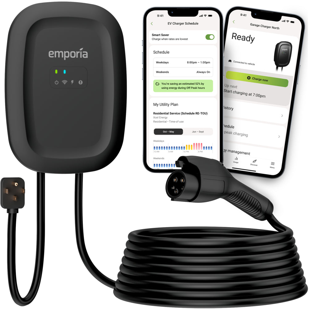 SolarFlares Classic EV Charger 40A Level 2 Home Charging Station with J1772 Connector