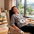 Rechargeable Stomach & Back Massager + Shiatsu Massager Chair Mat with Heat