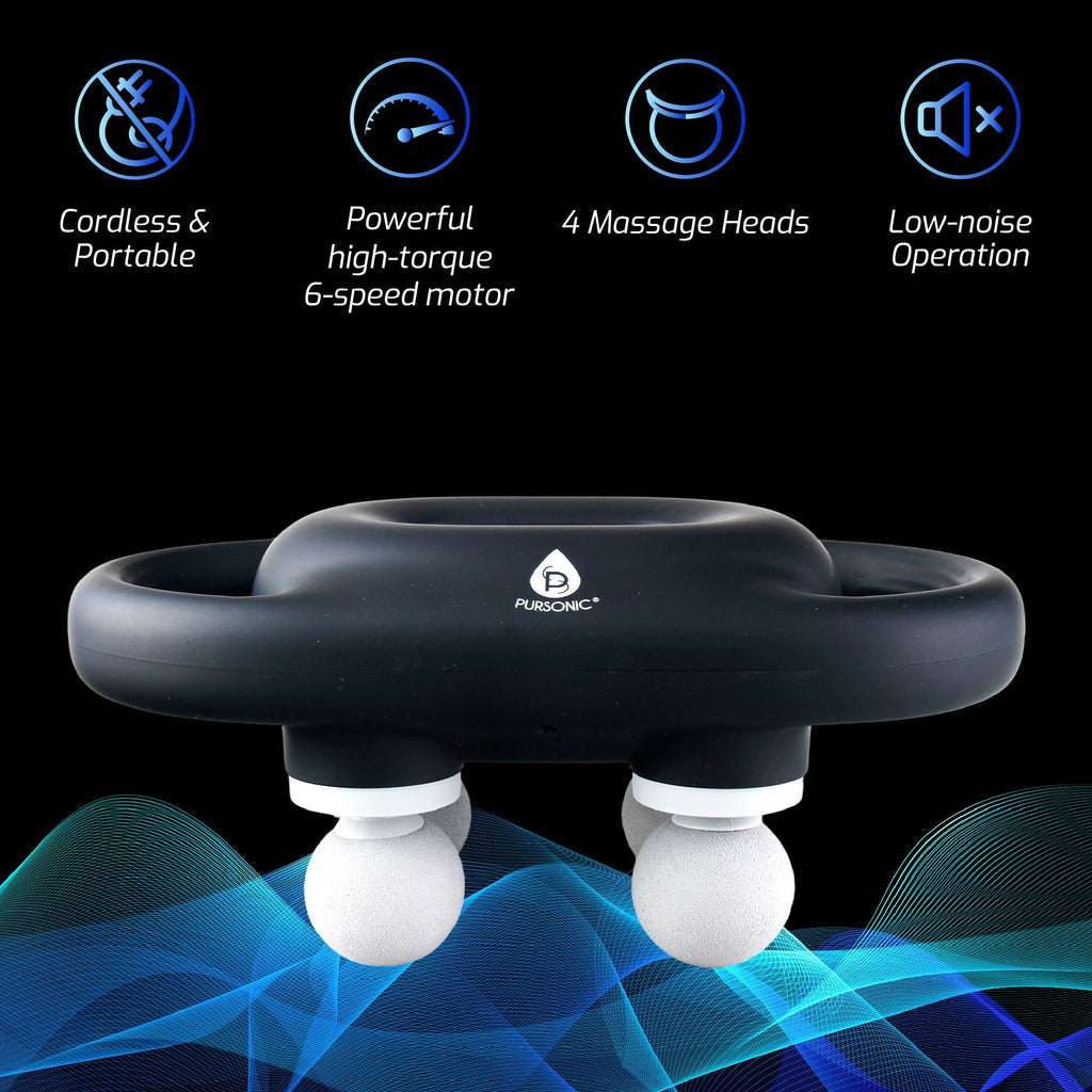 9-Speed Massage Gun & Portable Handheld Massager Bundle