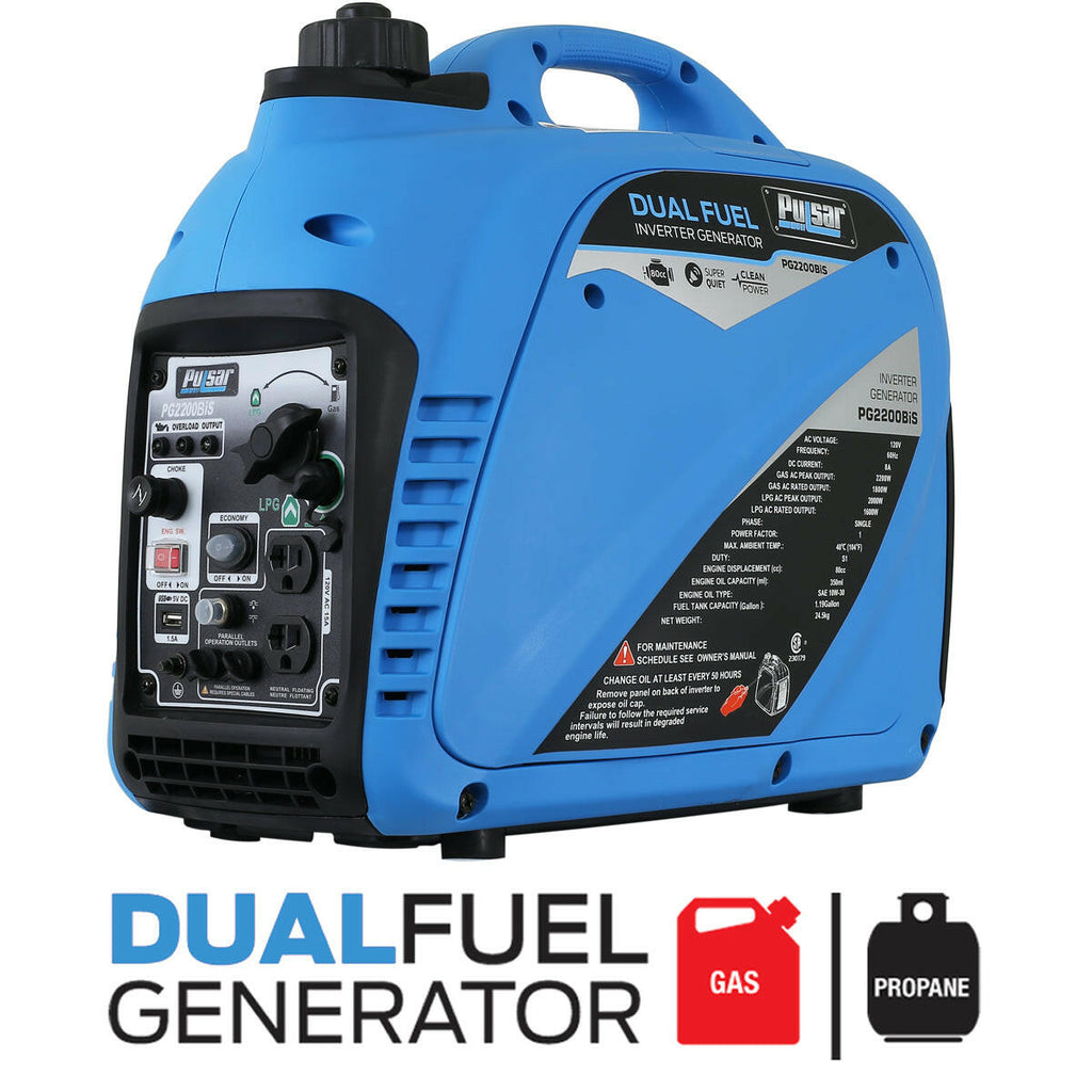 Pulsar PG2200BiS Parallel Ready Dual Fuel Portable Inverter Generator