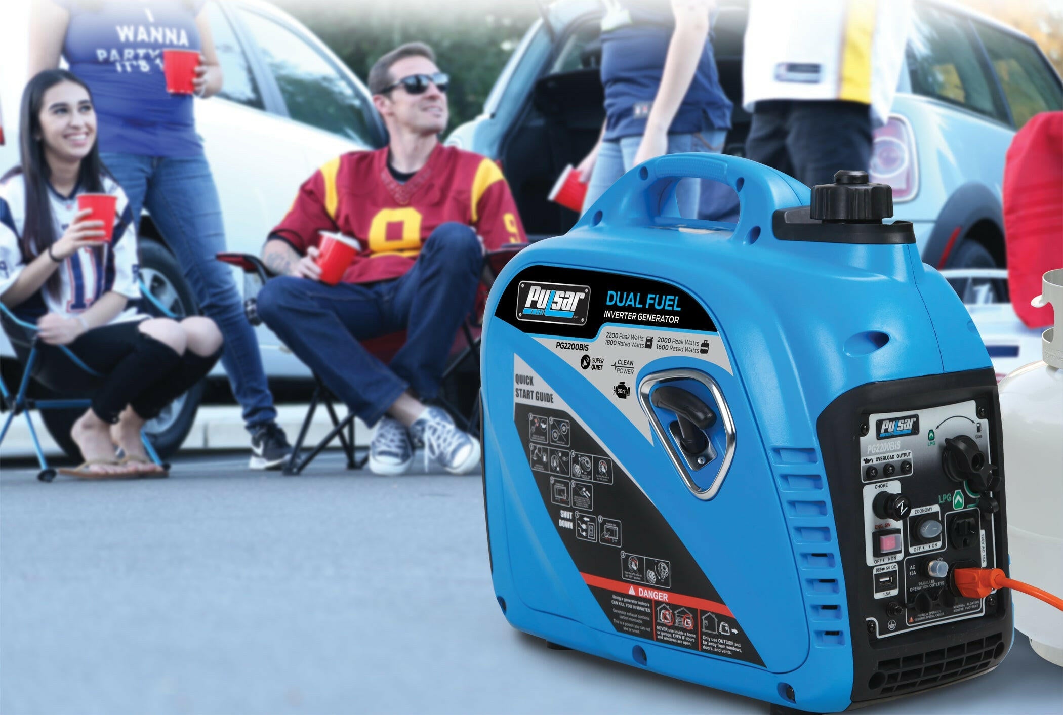 Pulsar PG2200BiS Parallel Ready Dual Fuel Portable Inverter Generator