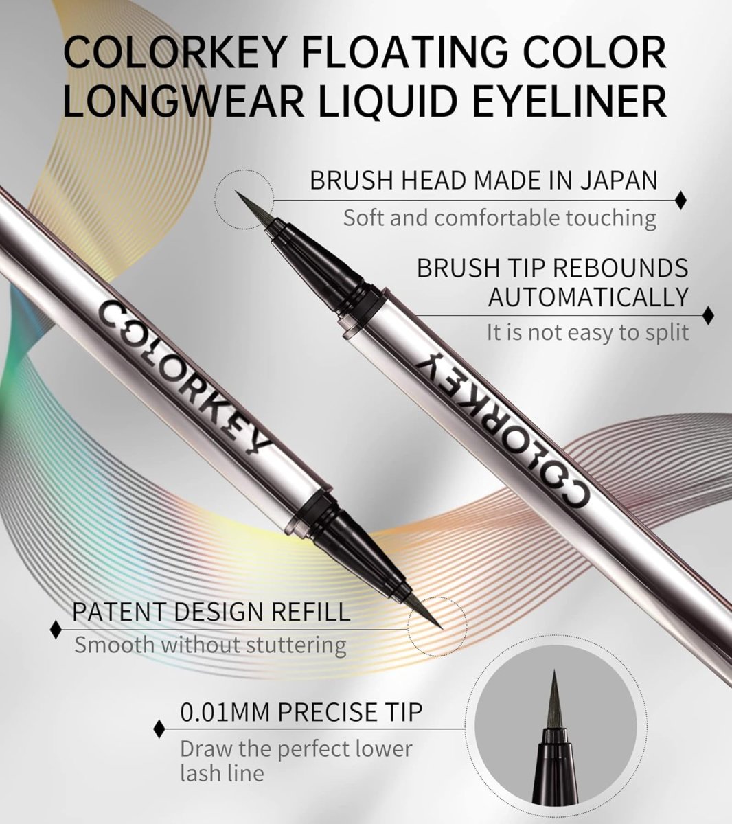 Colorkey Floating Color 24 Hours Longwear Waterproof Liquid Eyeliner