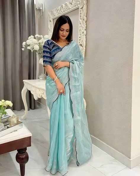 Neelkamal Zimmy Choo Satin Saree