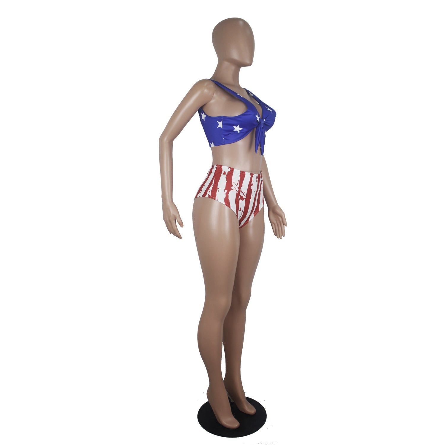 Popular Women's Swimming Sets Independence Day National Day USA Flag Printed Two-Piece Swimsuit Blue Stars Bra tankini swimsuits