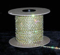 4.5SS (10pp) Rhinestone Chain - Crystal - Raw Brass