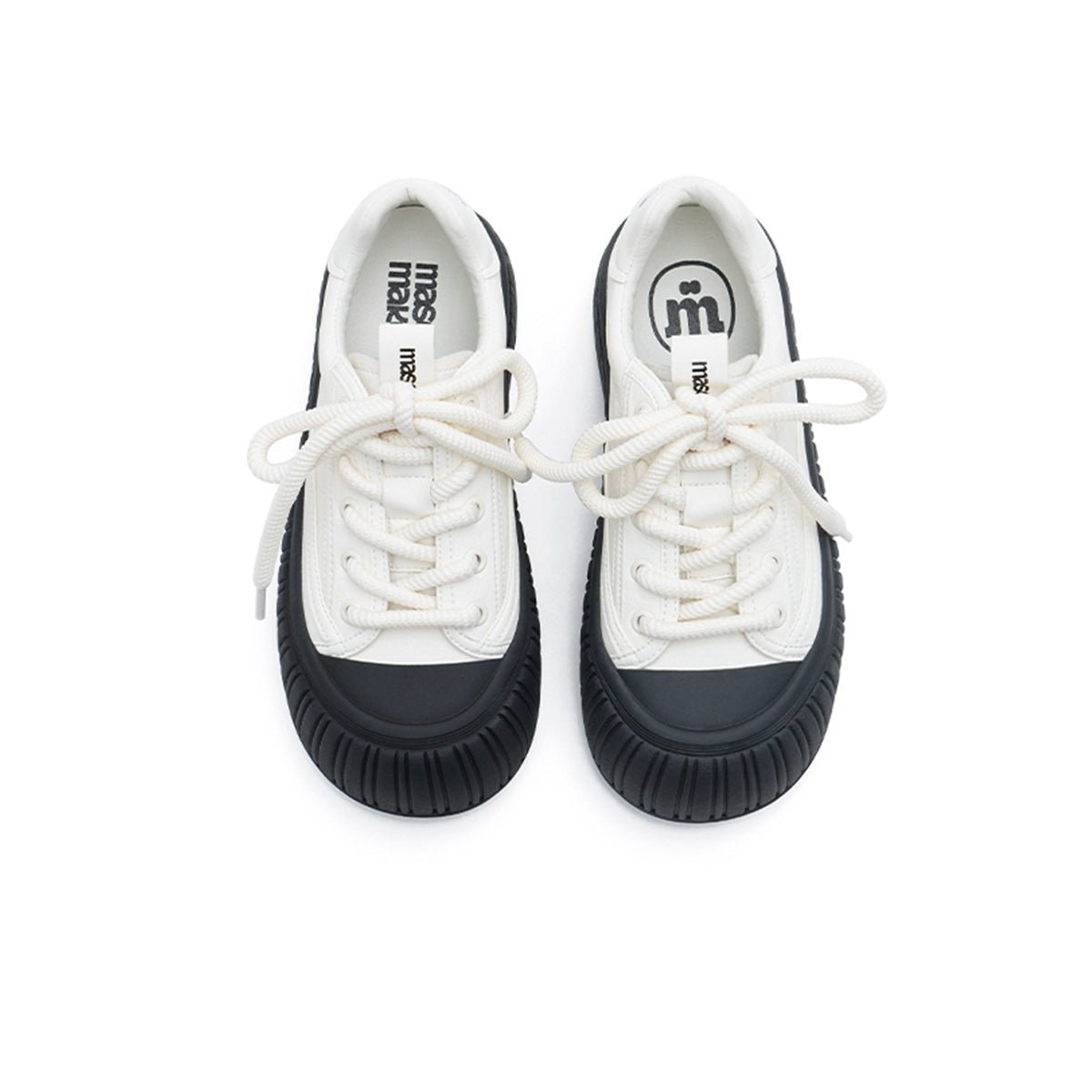 Women’s Platform Chunky Sports Sneakers – Ribbed Sole Leather Trainers